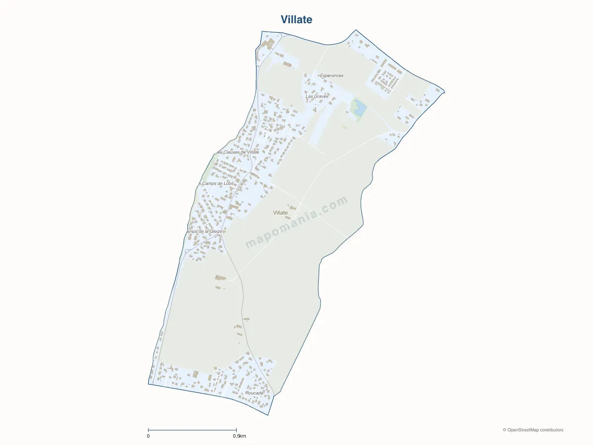 Carte de Villate à personnaliser
