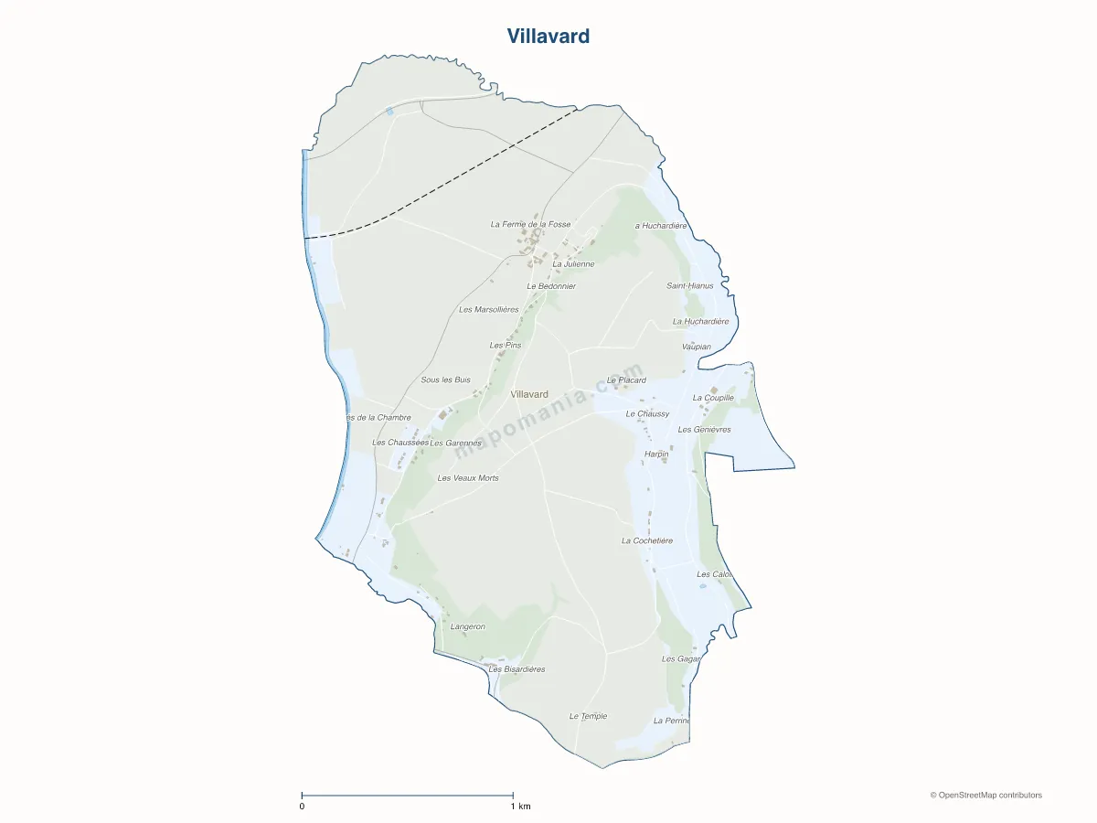 Carte de Villavard à personnaliser