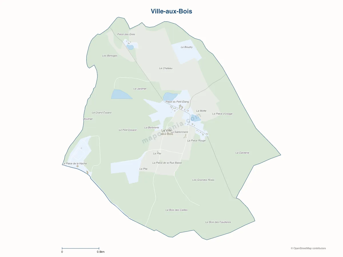 Carte de Ville-aux-Bois à personnaliser