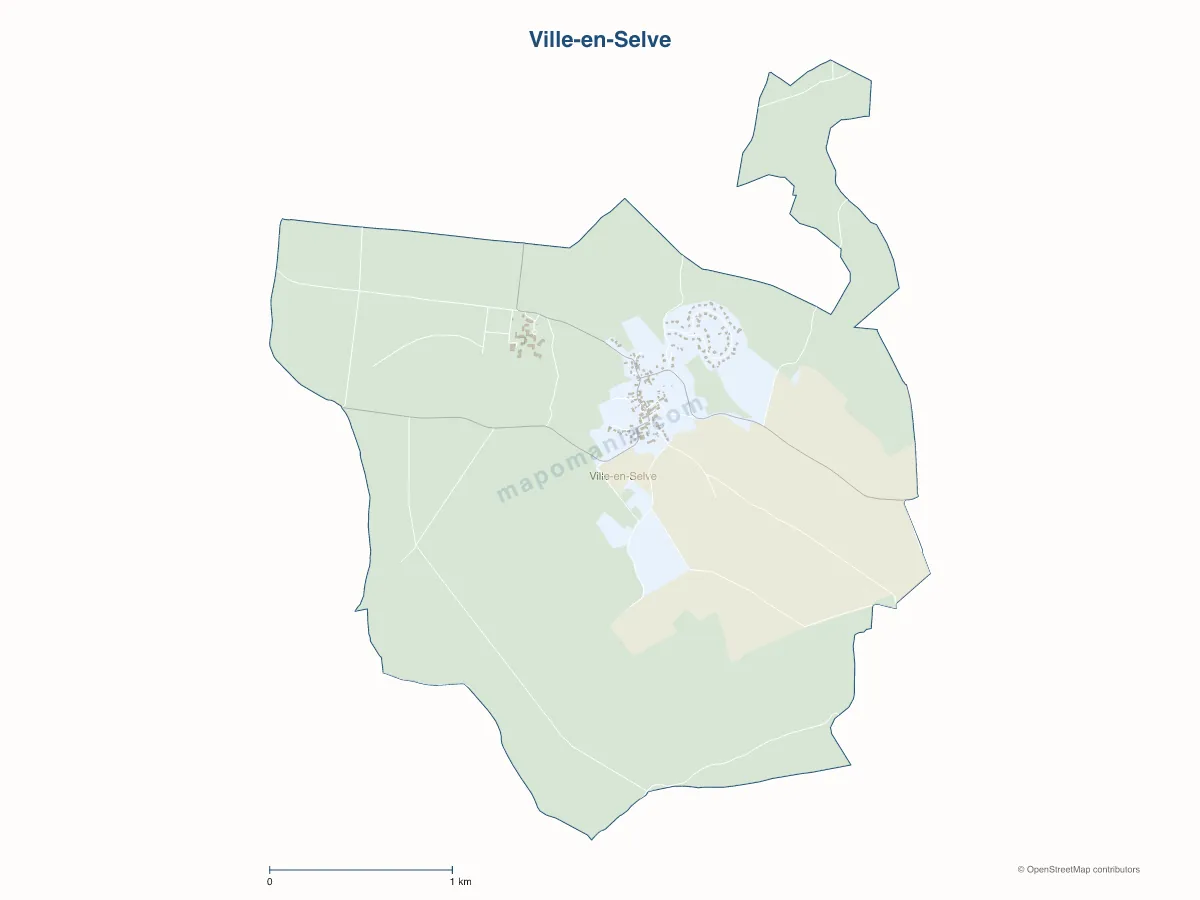 Carte de Ville-en-Selve à personnaliser