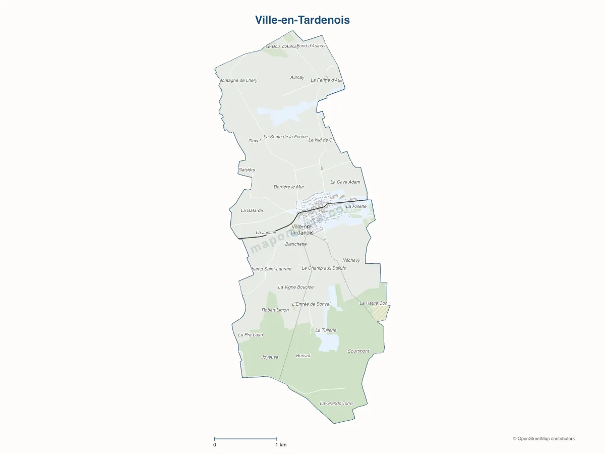 Carte de Ville-en-Tardenois à personnaliser