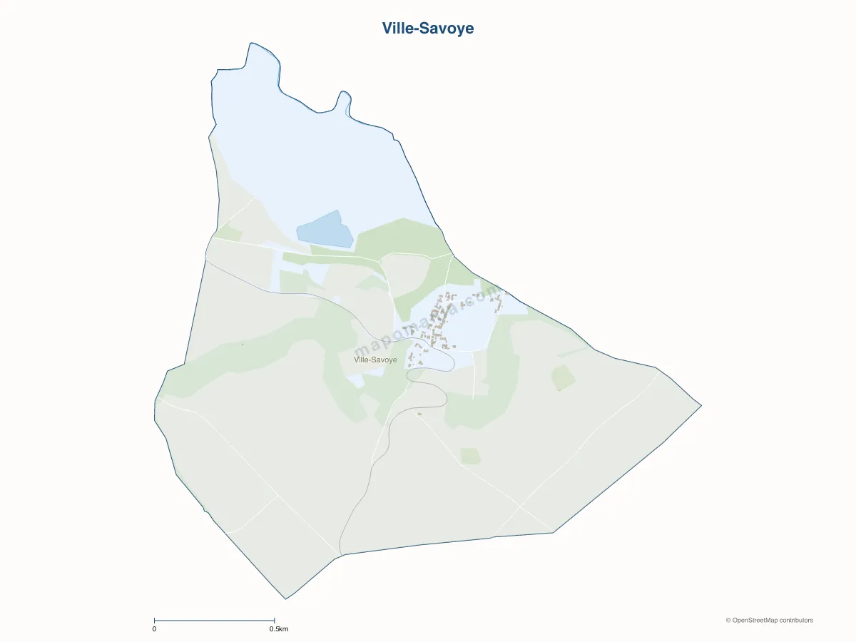 Carte de Ville-Savoye à personnaliser