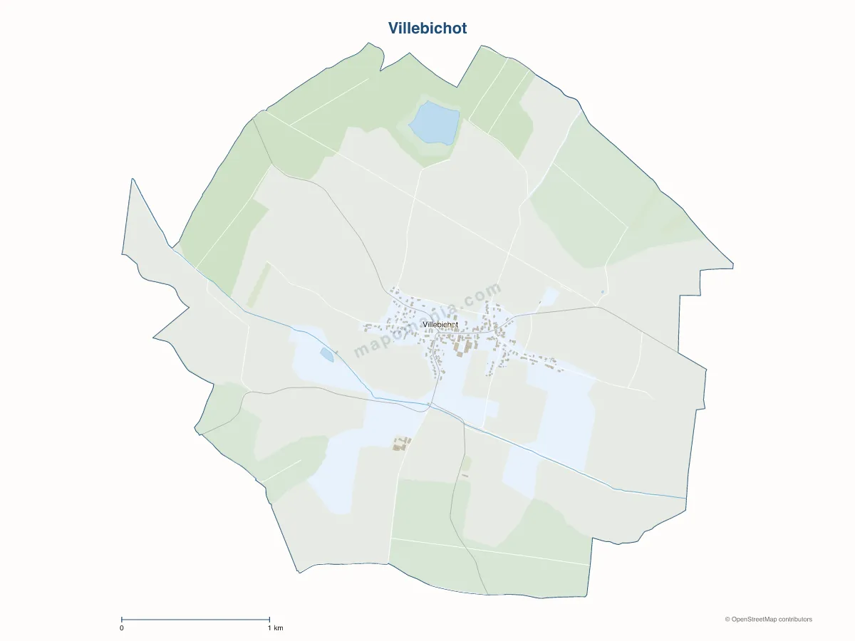 Carte de Villebichot à personnaliser