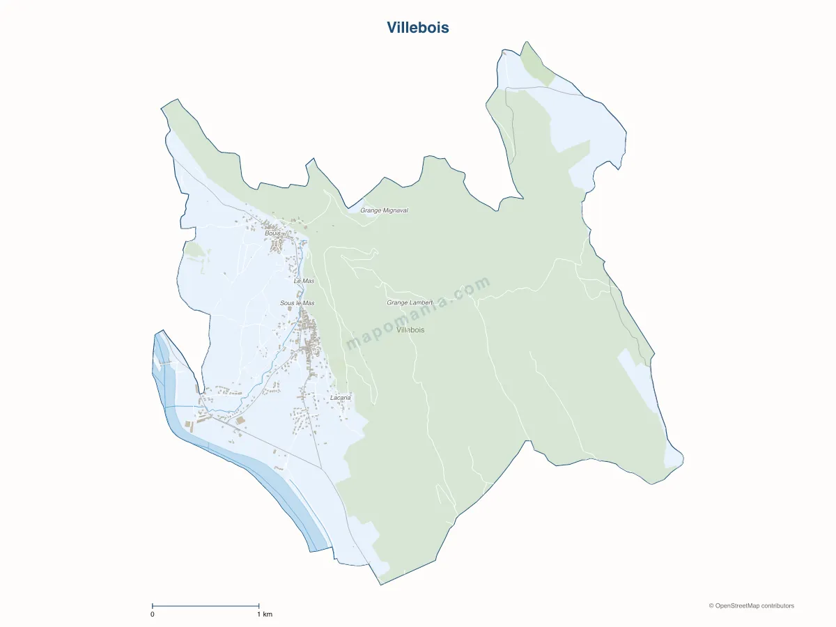 Carte de Villebois à personnaliser