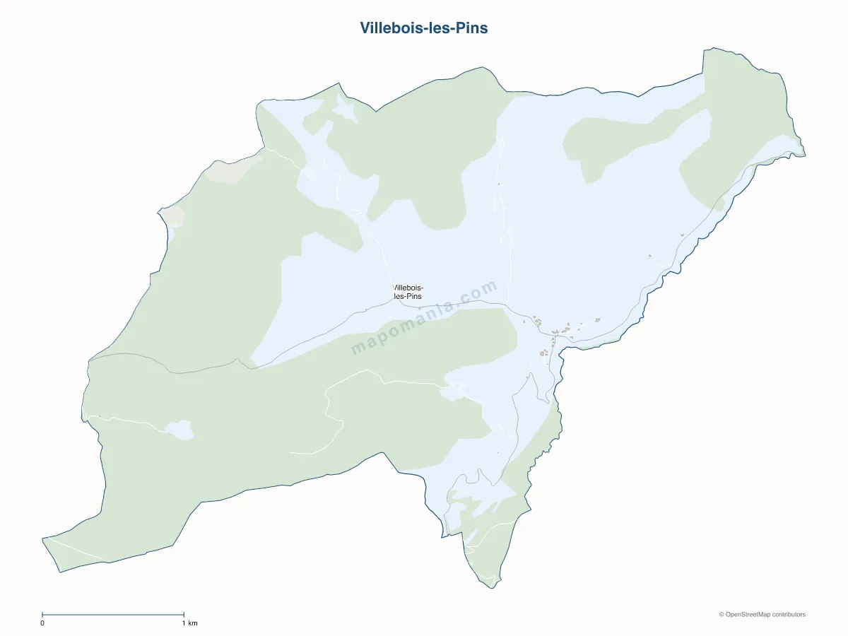 Carte de Villebois-les-Pins à personnaliser