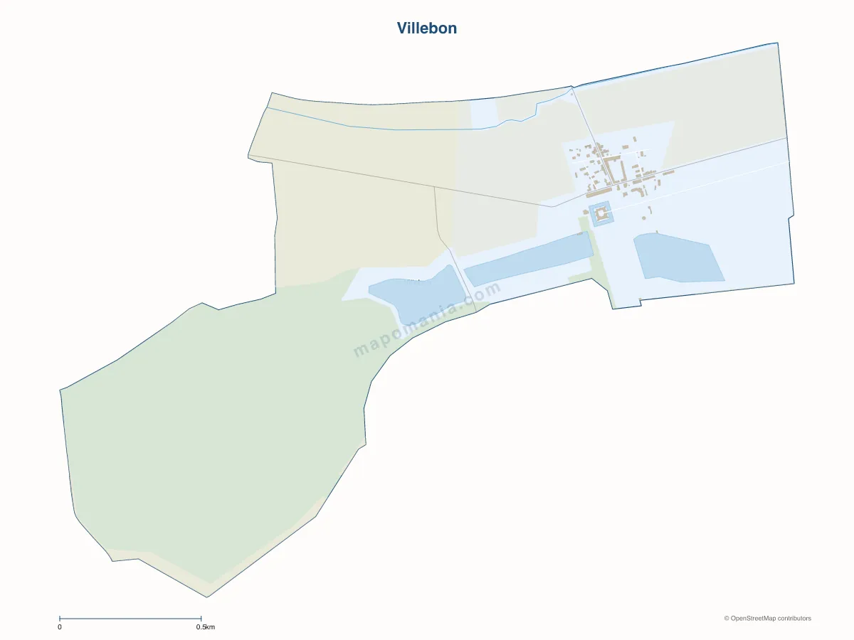 Carte de Villebon à personnaliser