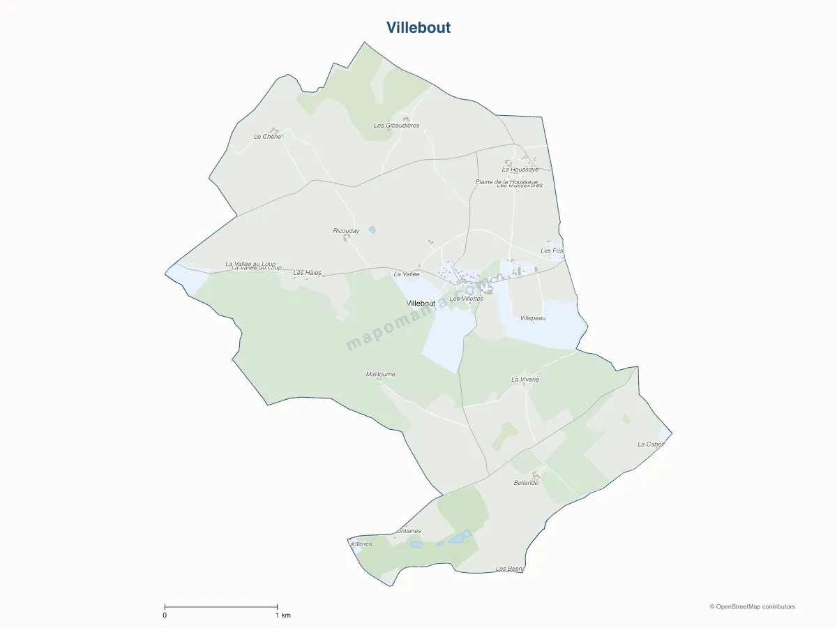 Carte de Villebout à personnaliser