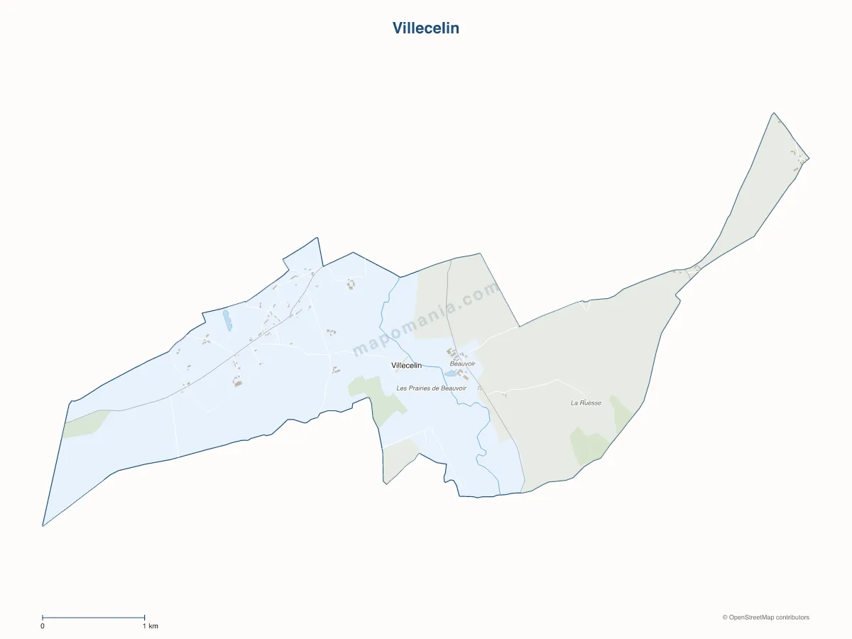 Carte de Villecelin à personnaliser