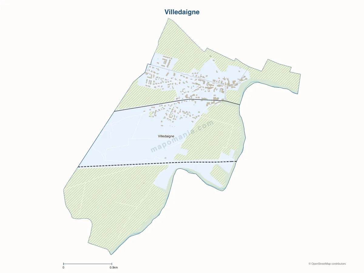 Carte de Villedaigne à personnaliser