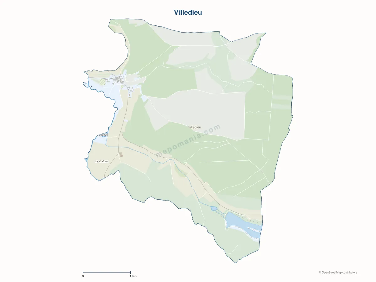 Carte de Villedieu à personnaliser