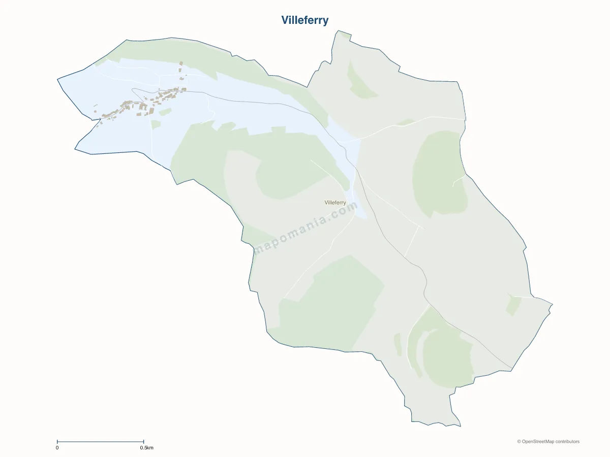 Carte de Villeferry à personnaliser