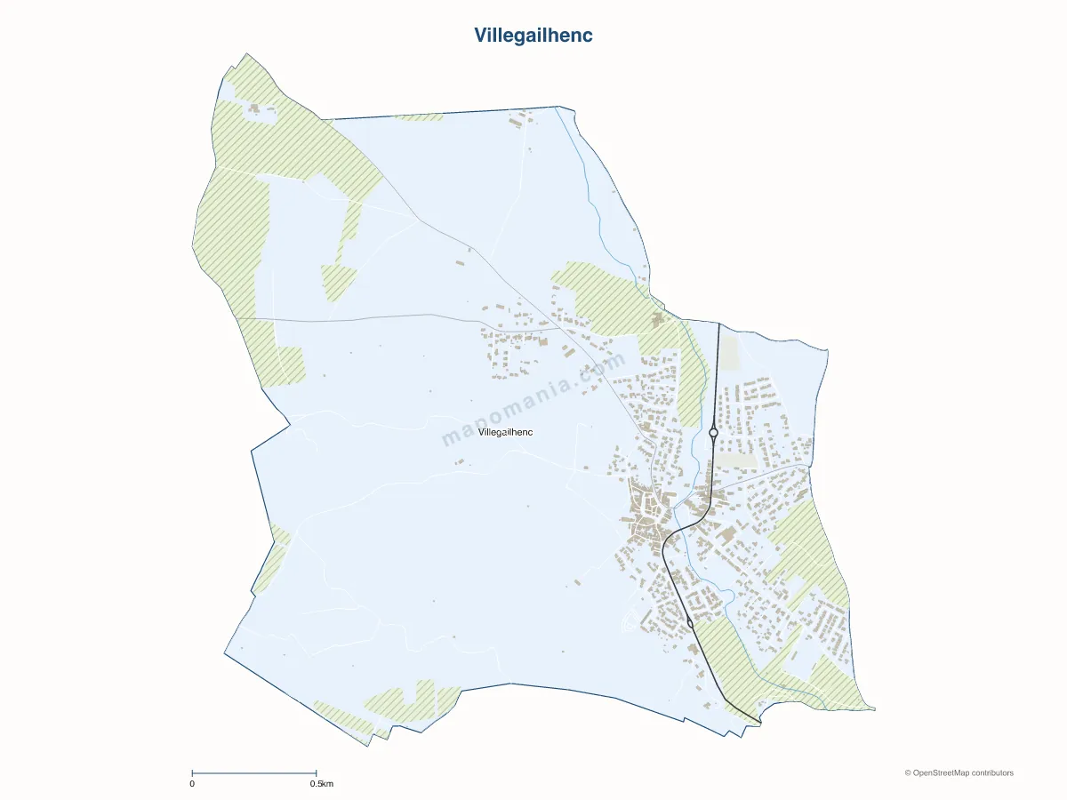 Carte de Villegailhenc à personnaliser