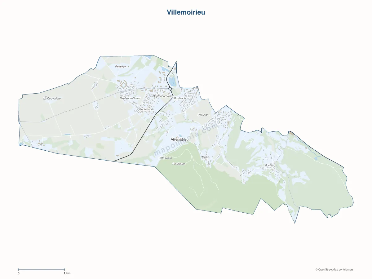 Carte de Villemoirieu à personnaliser