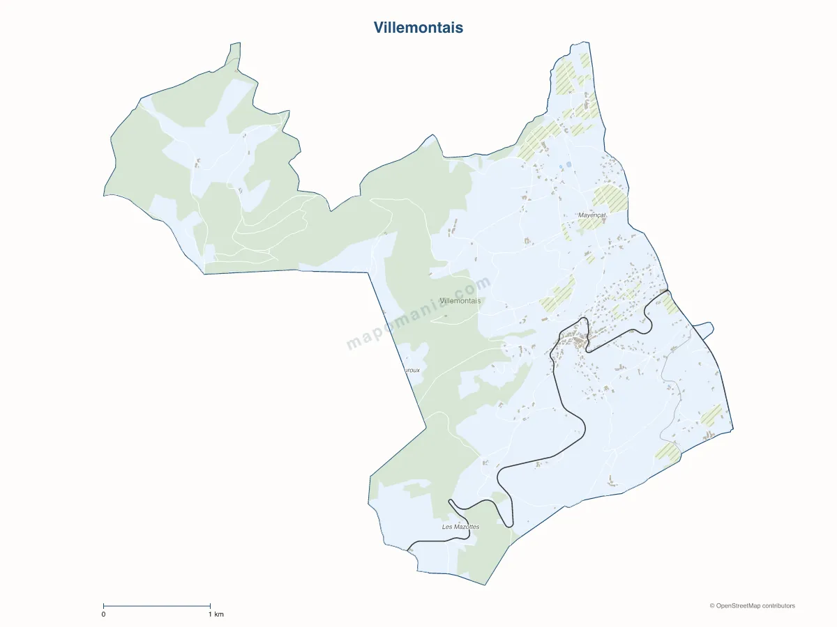 Carte de Villemontais à personnaliser