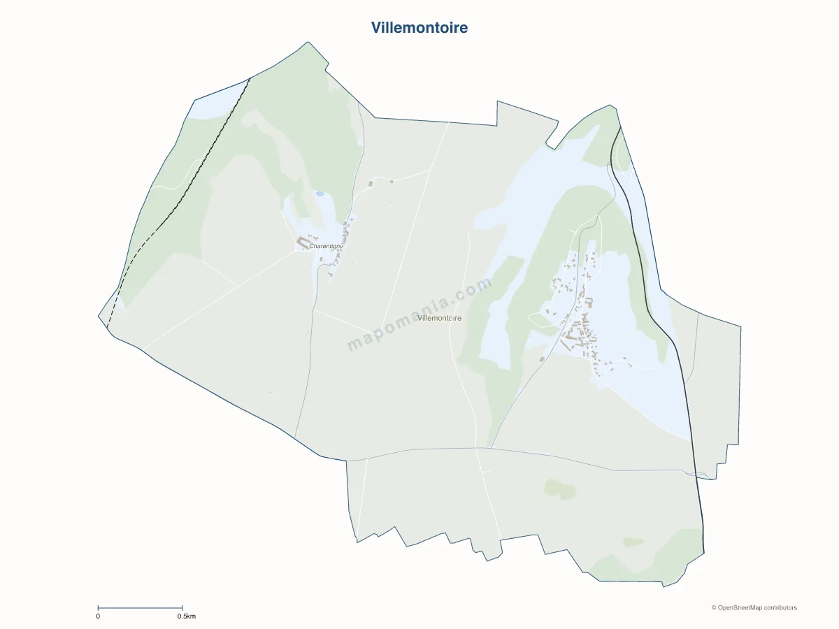Carte de Villemontoire à personnaliser