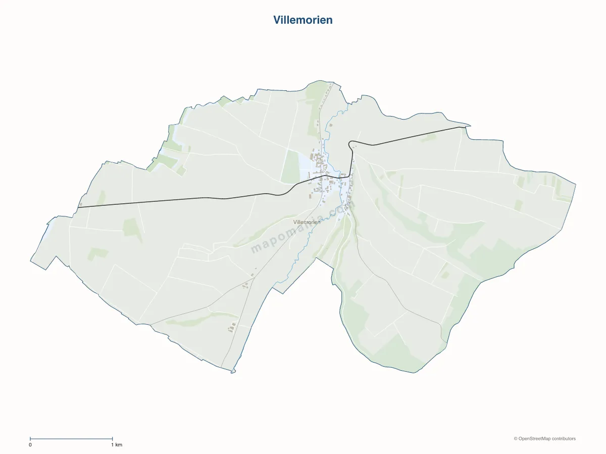Carte de Villemorien à personnaliser