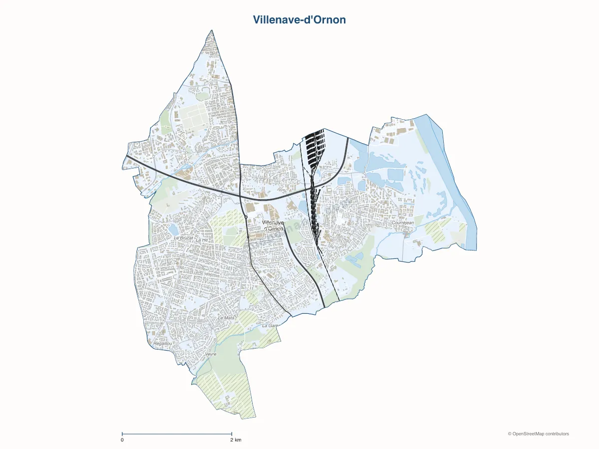 Carte de Villenave-d'Ornon à personnaliser