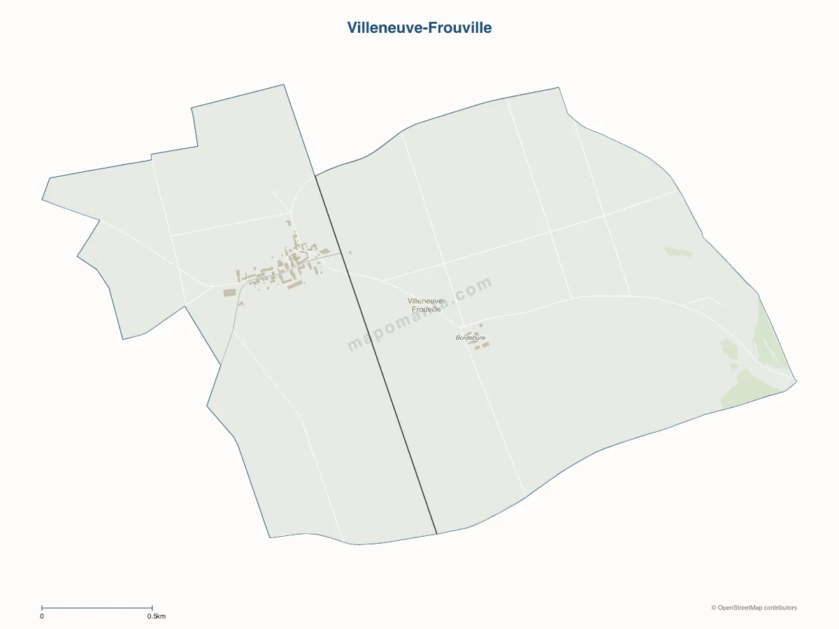Carte de Villeneuve-Frouville à personnaliser