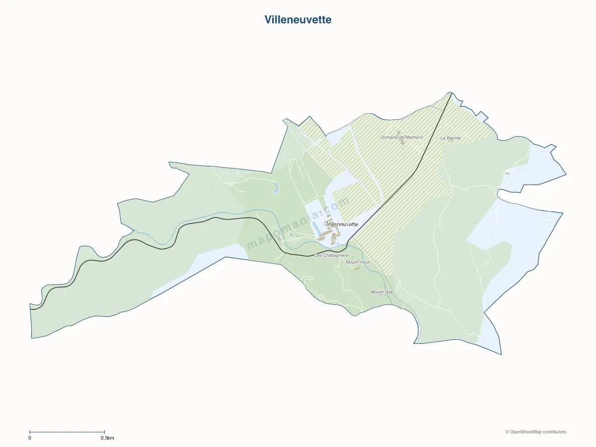Carte de Villeneuvette à personnaliser