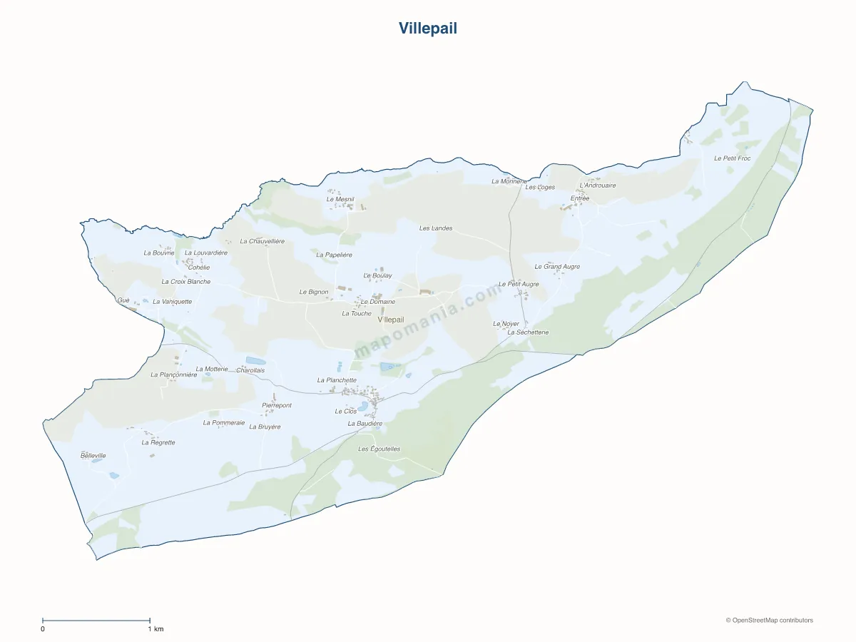 Carte de Villepail à personnaliser
