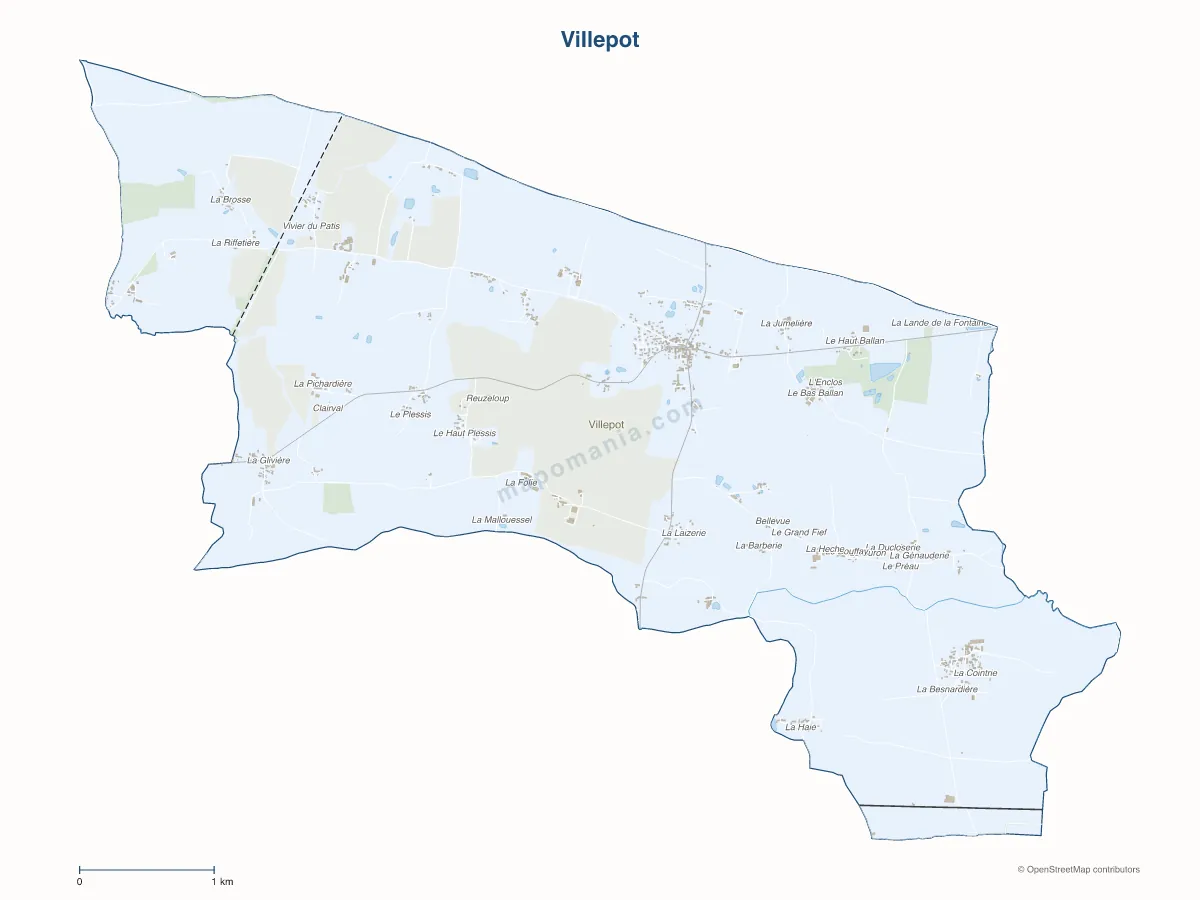 Carte de Villepot à personnaliser