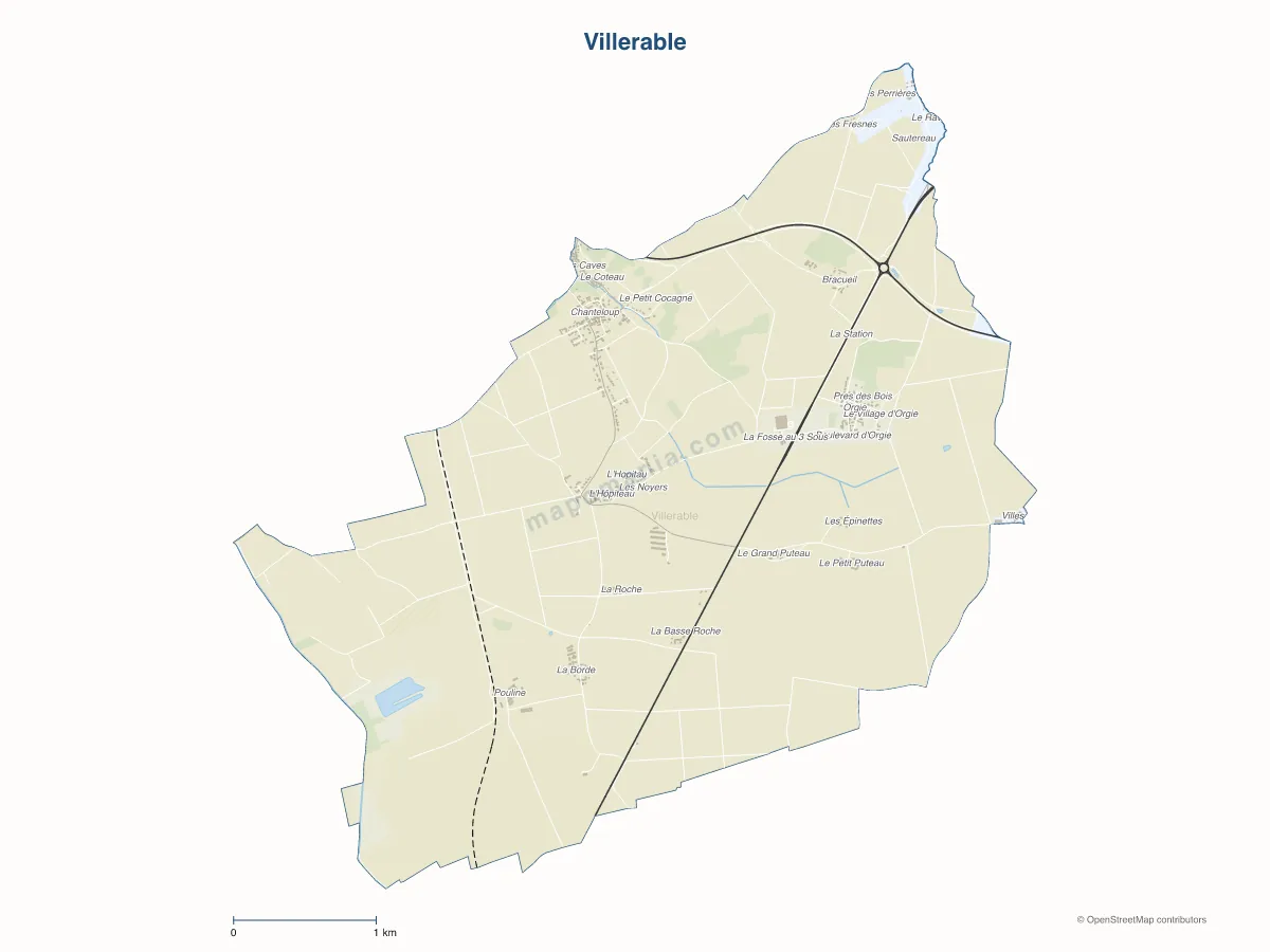 Carte de Villerable à personnaliser