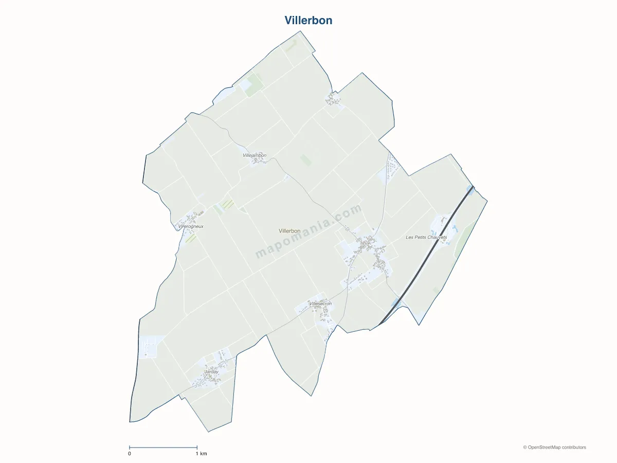 Carte de Villerbon à personnaliser
