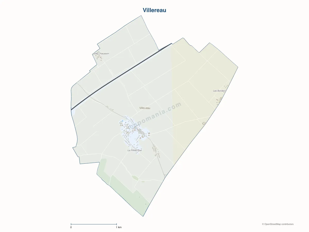Carte de Villereau à personnaliser