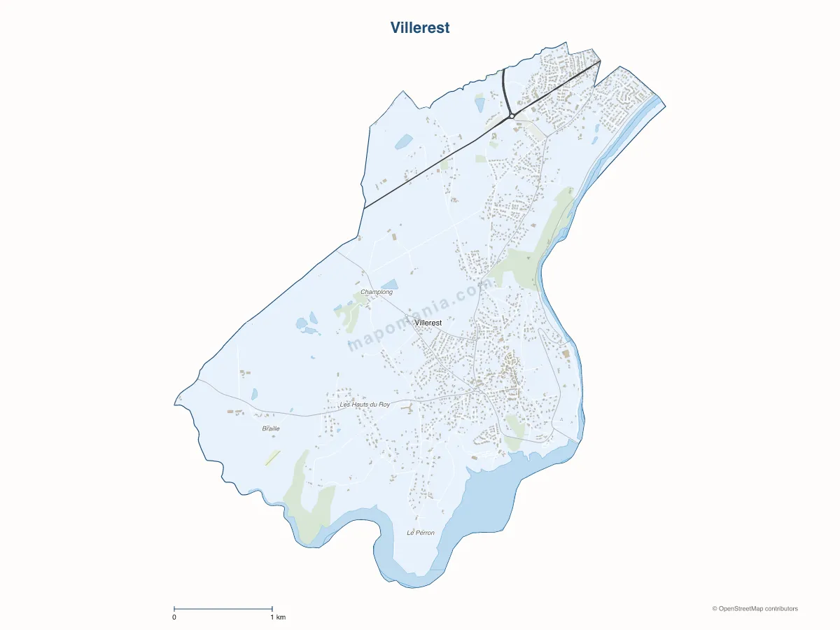 Carte de Villerest à personnaliser