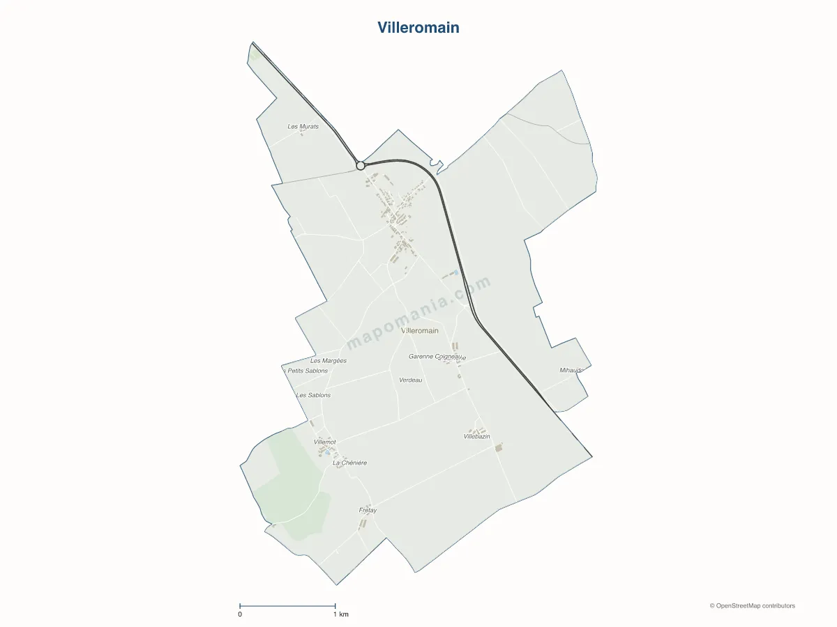 Carte de Villeromain à personnaliser