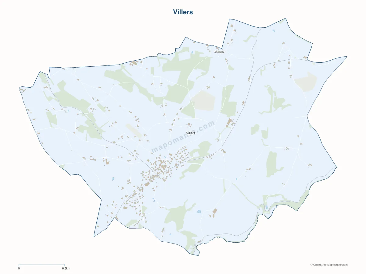 Carte de Villers à personnaliser