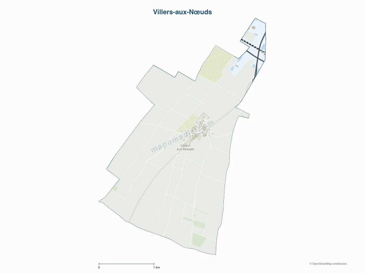 Carte de Villers-aux-Nœuds à personnaliser