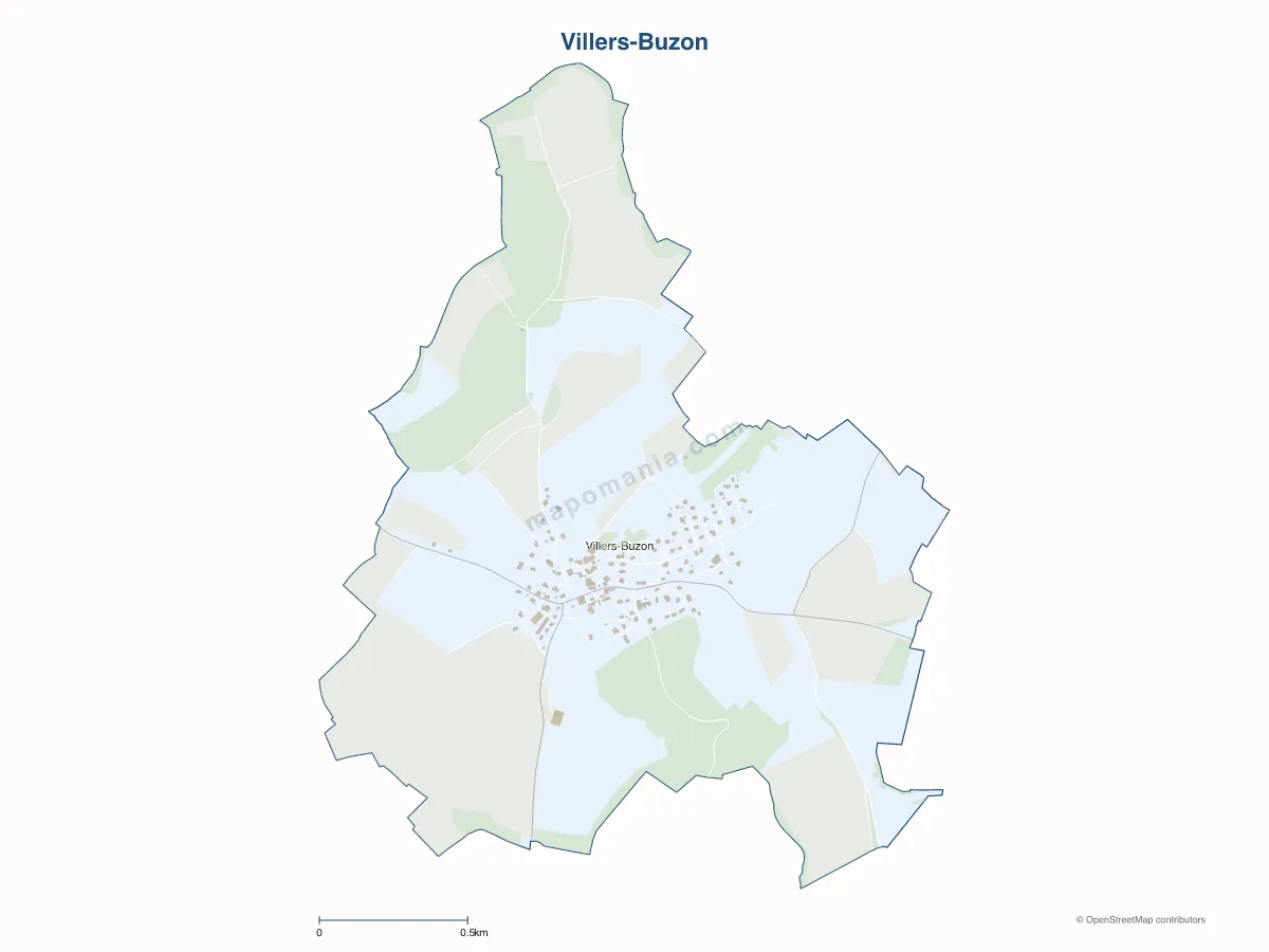 Carte de Villers-Buzon à personnaliser
