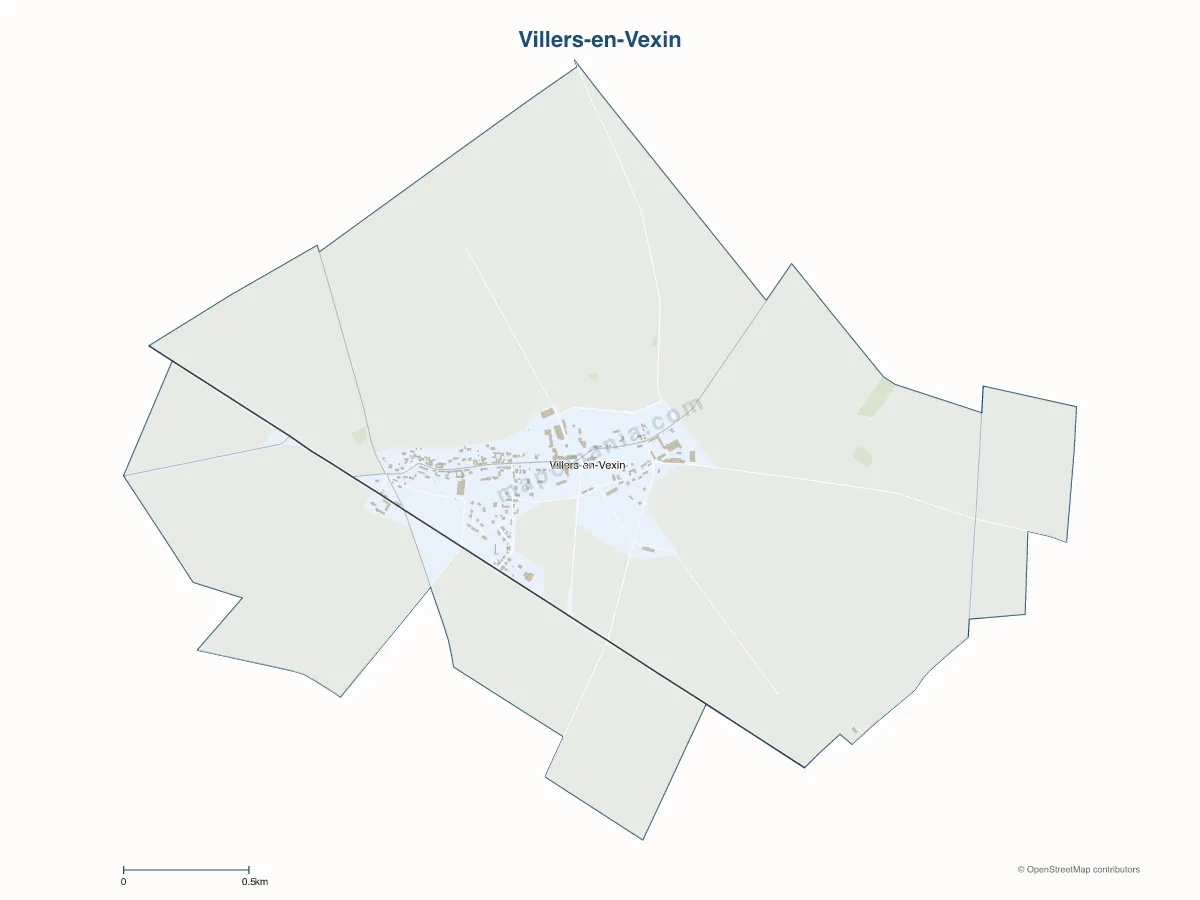 Carte de Villers-en-Vexin à personnaliser