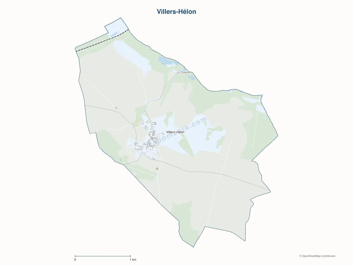 Carte de Villers-Hélon à personnaliser