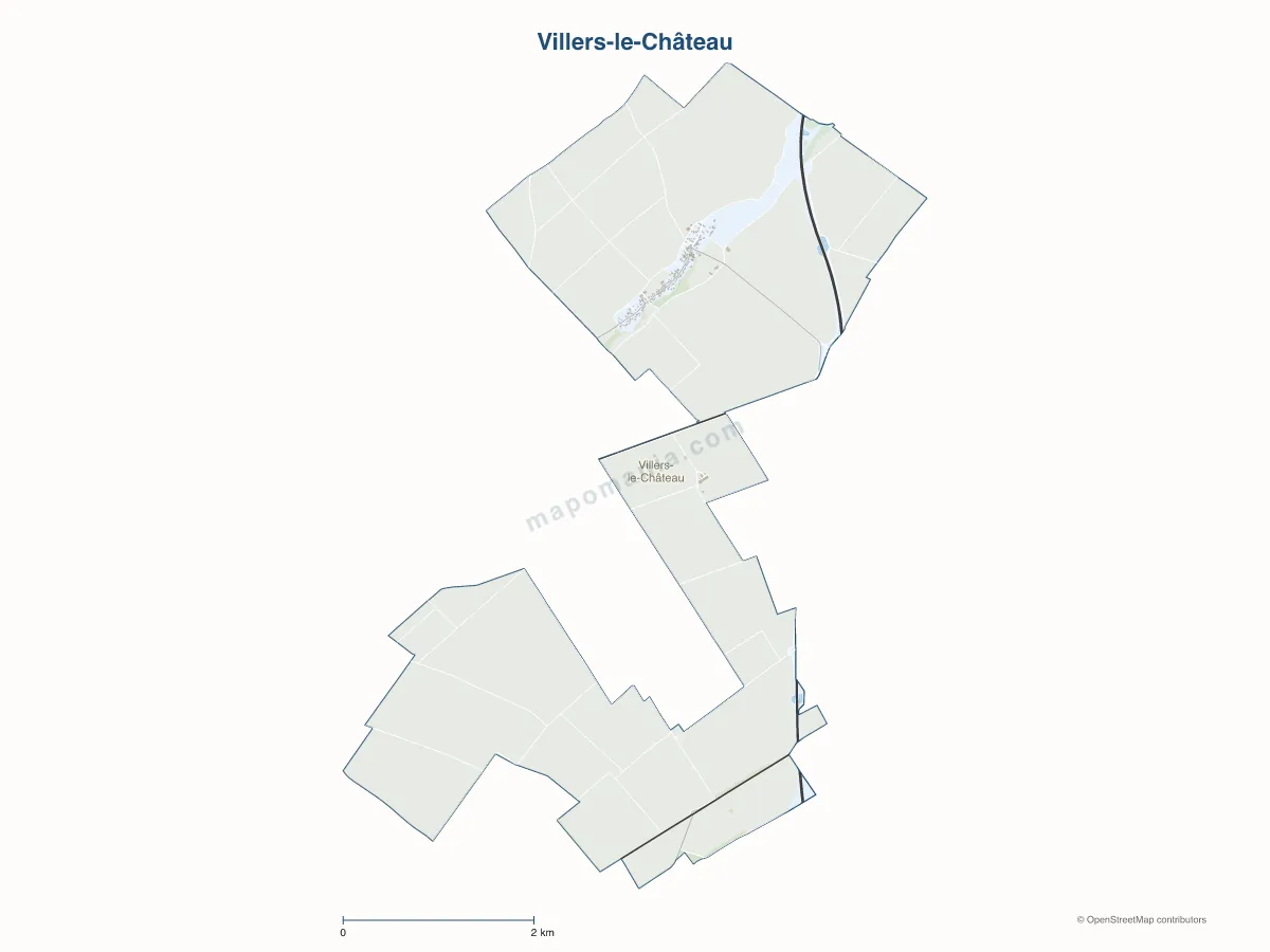 Carte de Villers-le-Château à personnaliser
