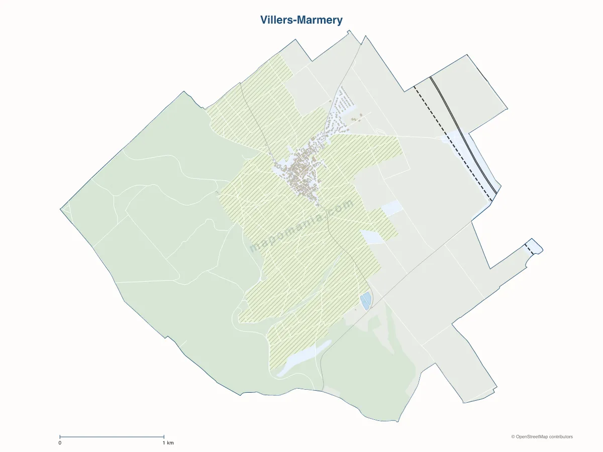Carte de Villers-Marmery à personnaliser