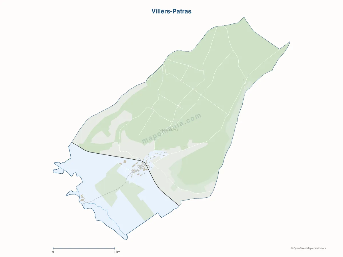 Carte de Villers-Patras à personnaliser