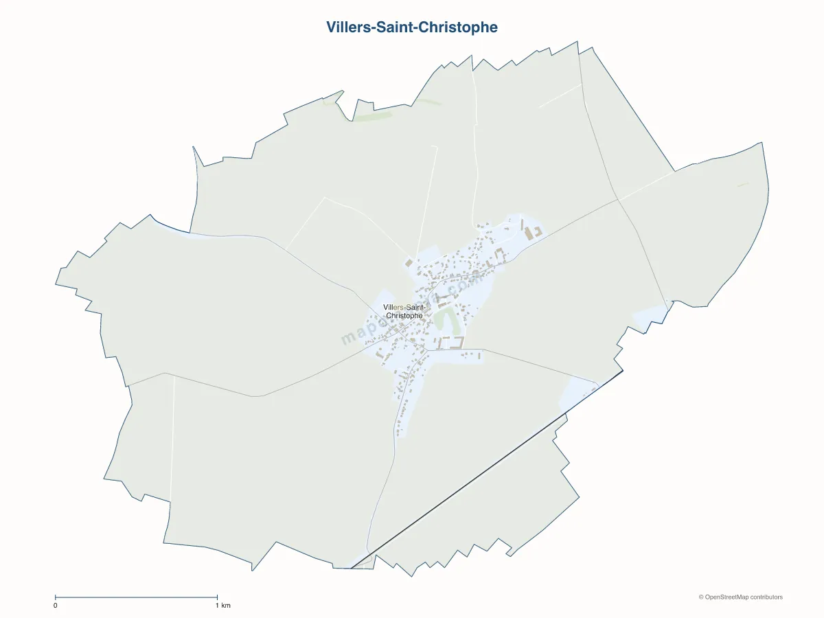 Carte de Villers-Saint-Christophe à personnaliser