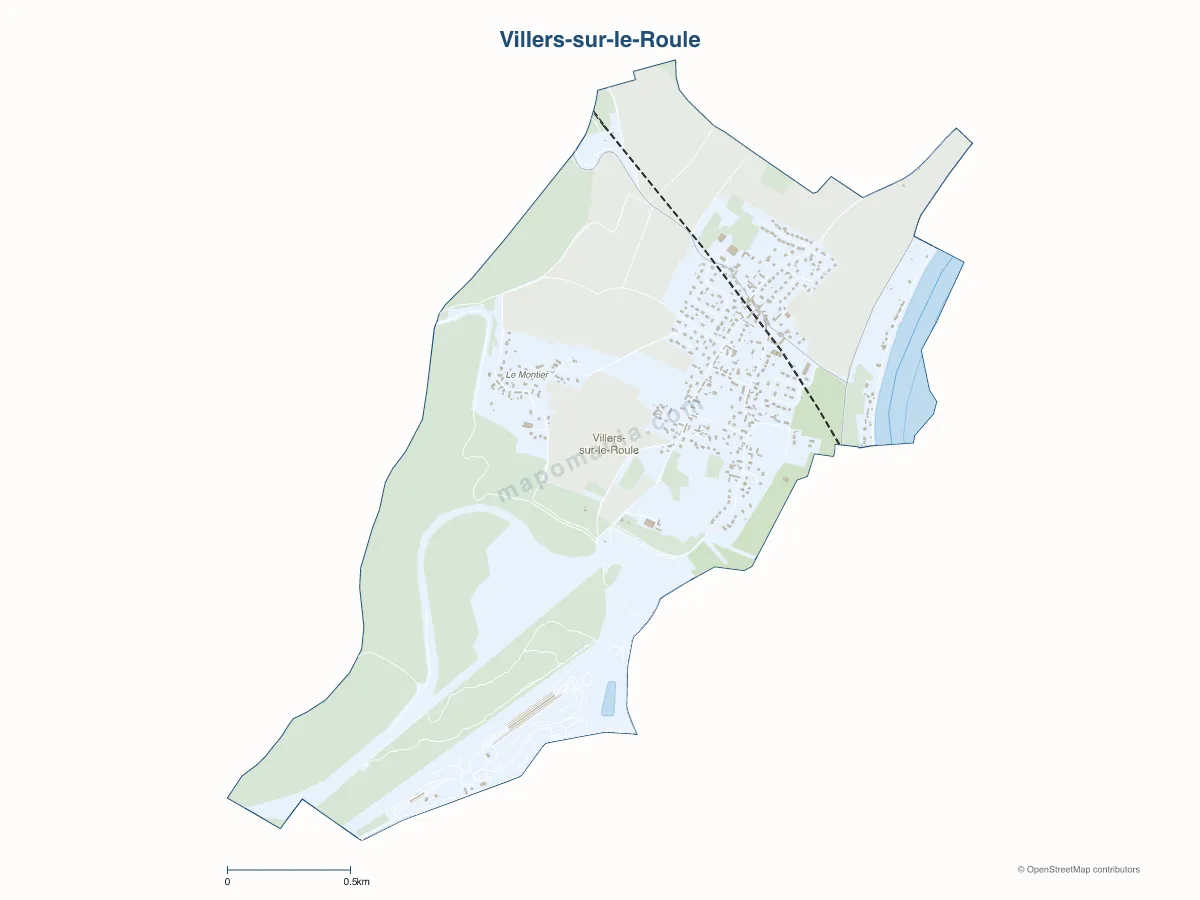 Carte de Villers-sur-le-Roule à personnaliser