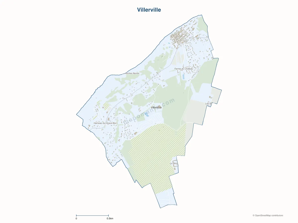 Carte de Villerville à personnaliser