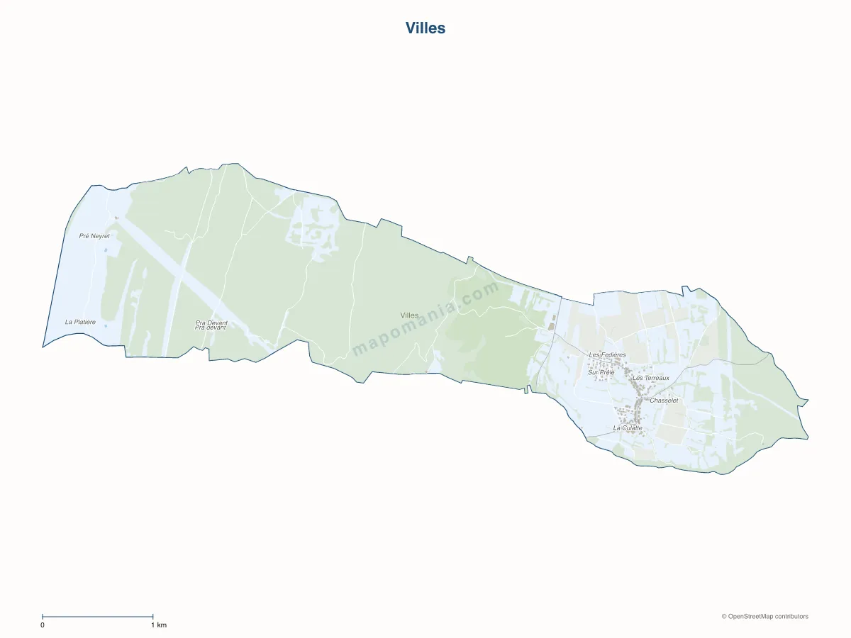 Carte de Villes à personnaliser