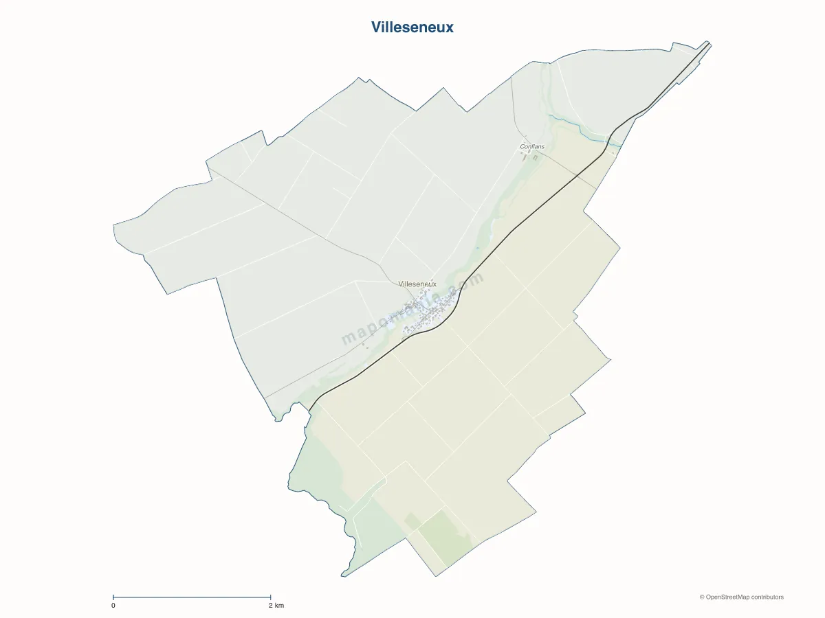 Carte de Villeseneux à personnaliser