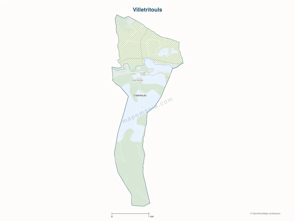 Carte de Villetritouls à personnaliser