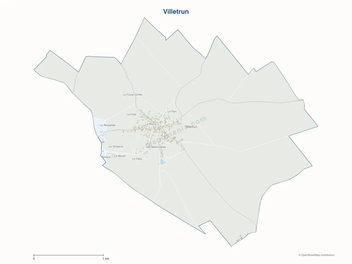 Carte de Villetrun à personnaliser