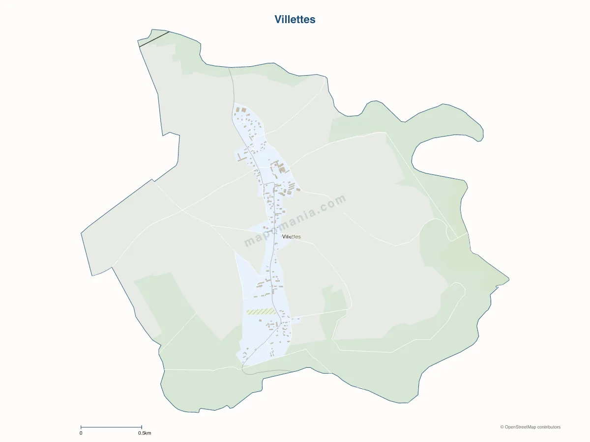 Carte de Villettes à personnaliser