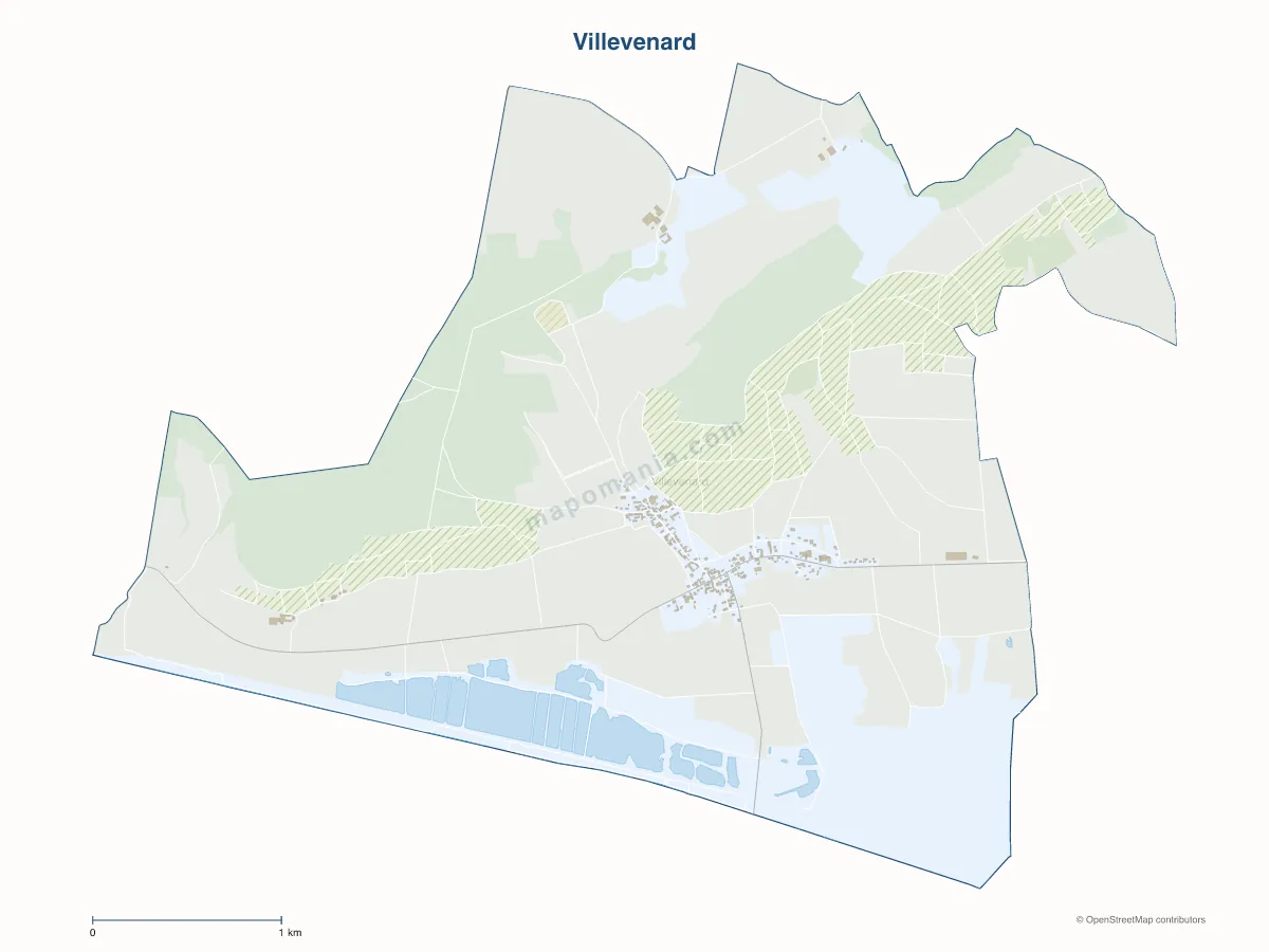 Carte de Villevenard à personnaliser