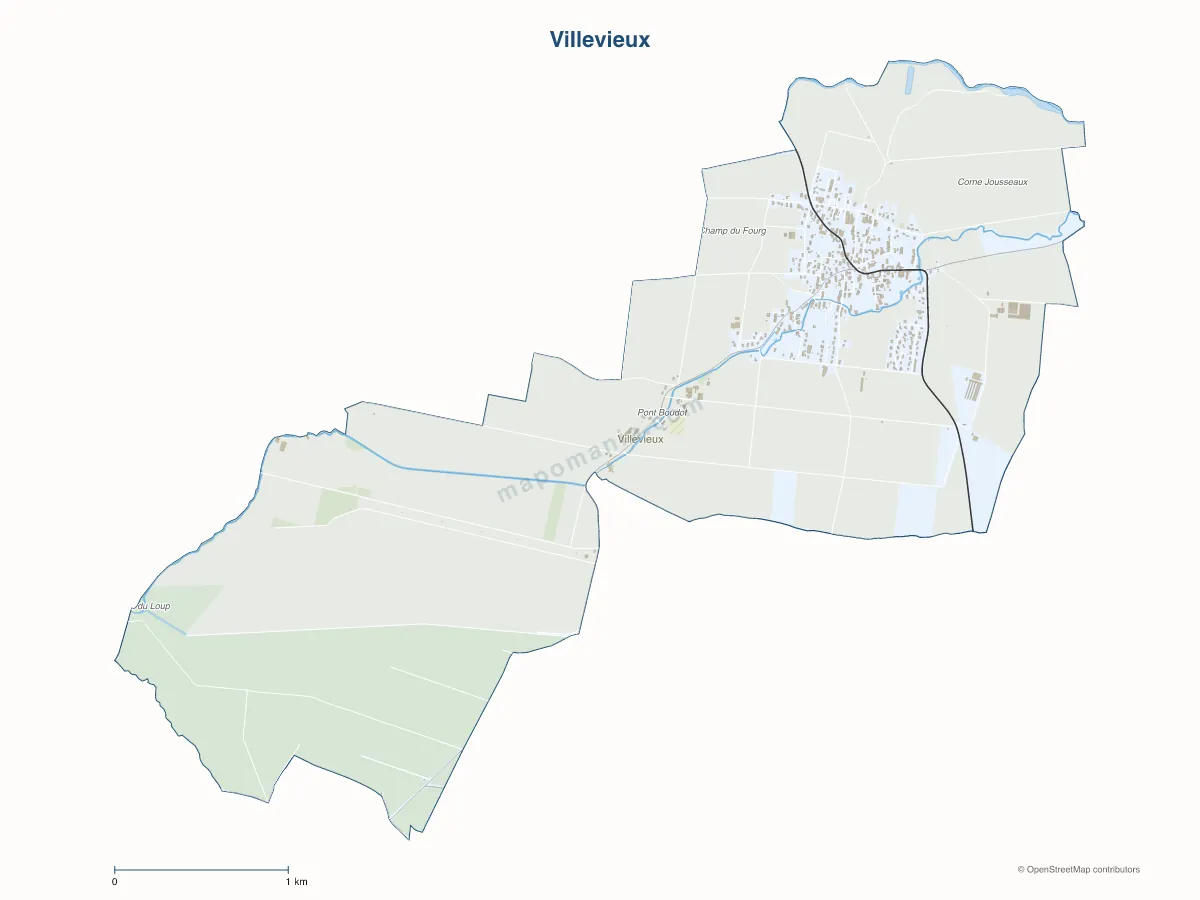 Carte de Villevieux à personnaliser
