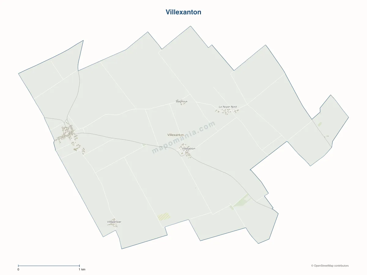 Carte de Villexanton à personnaliser