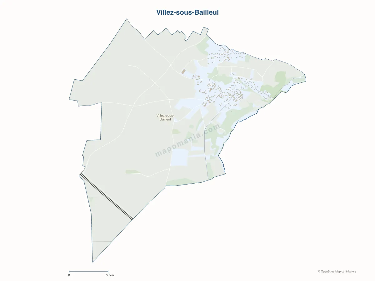 Carte de Villez-sous-Bailleul à personnaliser
